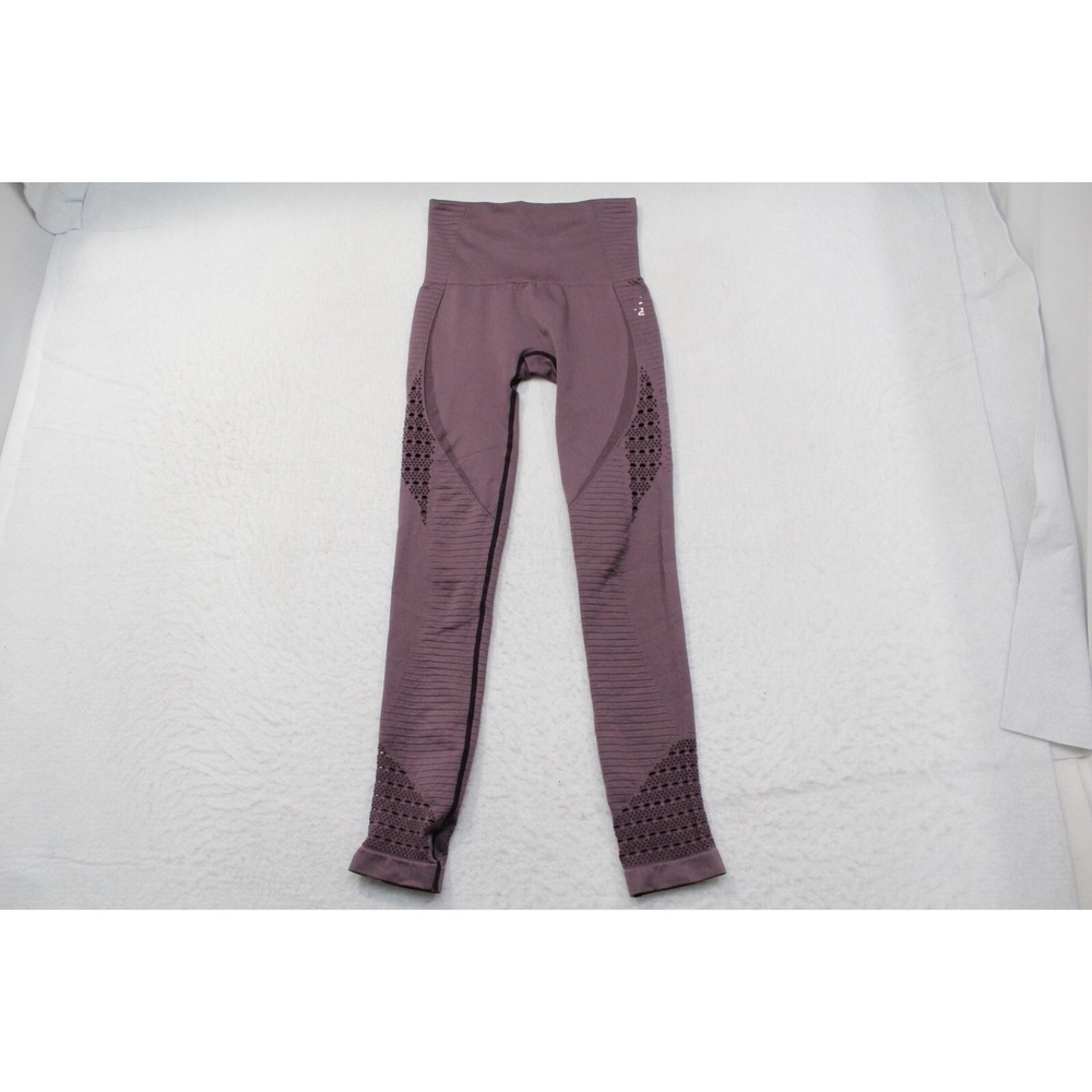 Gymshark Leggings Pants Purple Wicking Stretch High Waist Womens XS XSMALL*